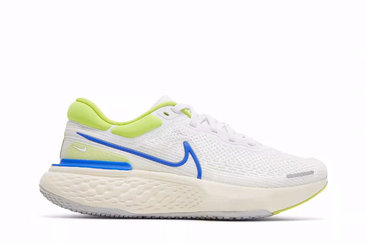 Nike ZoomX Invincible Run Flyknit White Cyber Blue, view 2