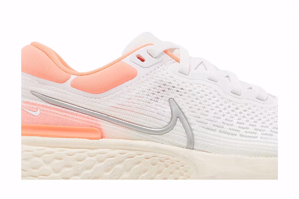 Nike Women's ZoomX Invincible Run Flyknit White Bright Mango, view 3