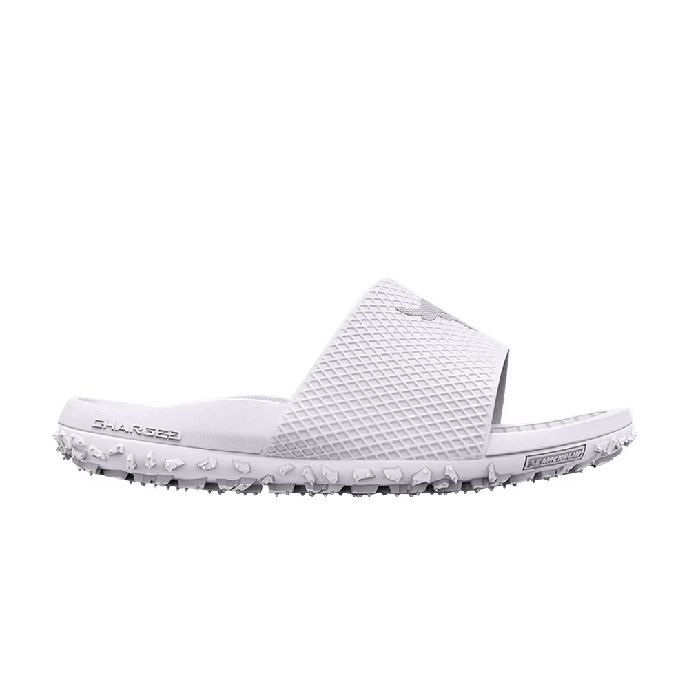 Under Armour Project Rock Slide White Halo Grey