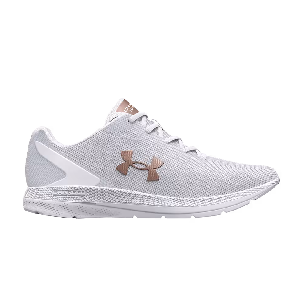Under Armour Women's Charged Impulse 2 Knit White Metallic Rose Gold