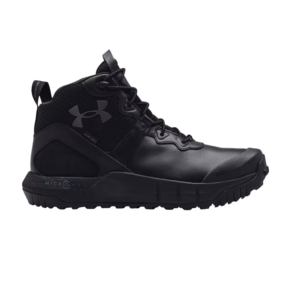 Under Armour Micro G Valsetz Mid Leather Black Jet Grey