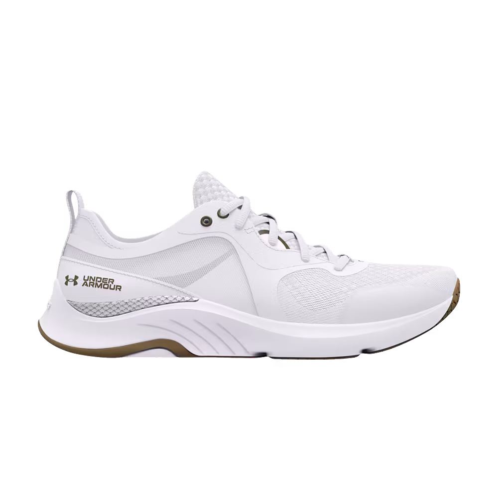 Under Armour Women's HOVR Omnia Metallic White Metallic Gold Luster