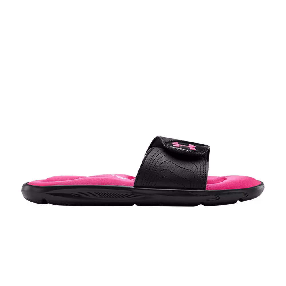 Under Armour Women's Ignite 9 Slide Black Pink Surge