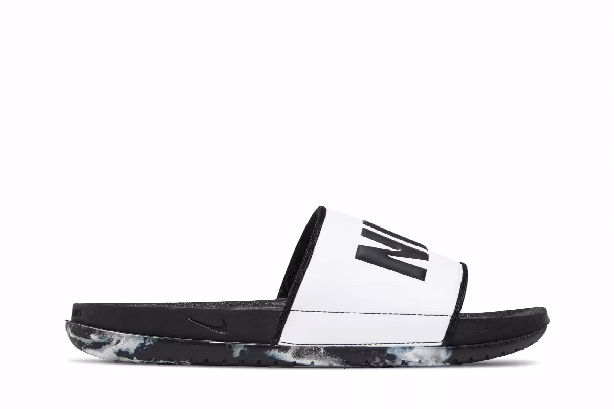 Nike Offcourt Slide Marble - Black White, view 2