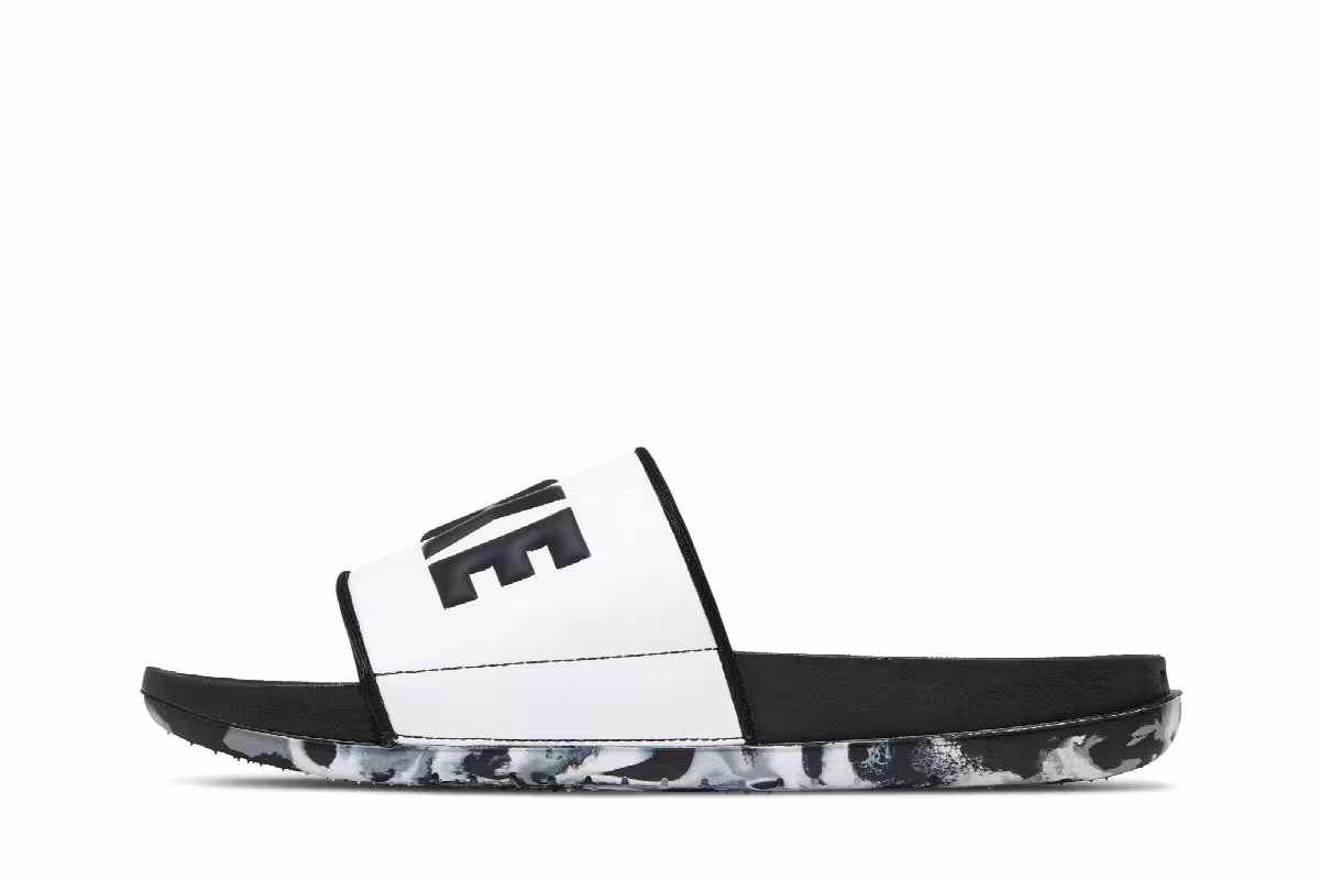 Nike Offcourt Slide Marble - Black White, view 4