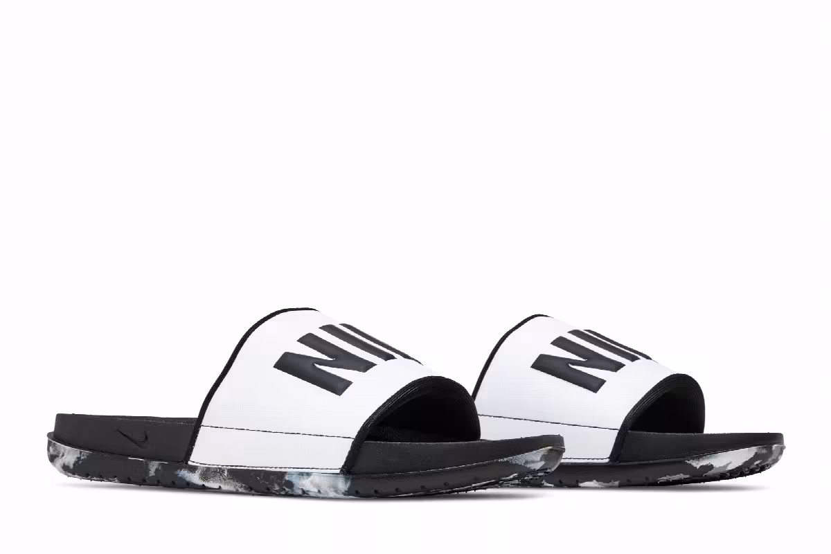 Nike Offcourt Slide Marble - Black White, view 9