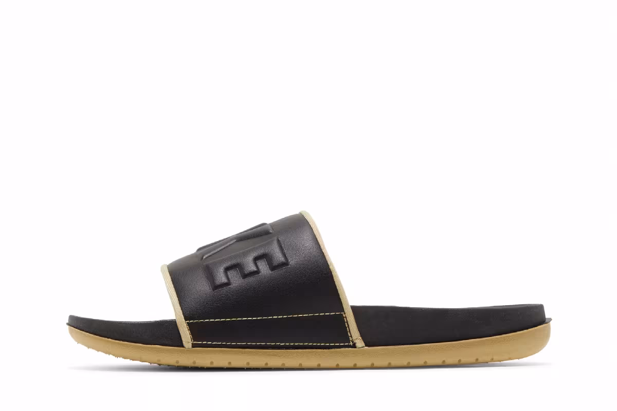 Nike Offcourt Slide Black Wheat Grass, view 4