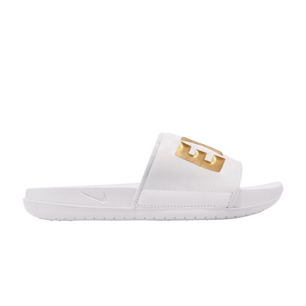 Nike Women's Offcourt Slide White Metallic Gold