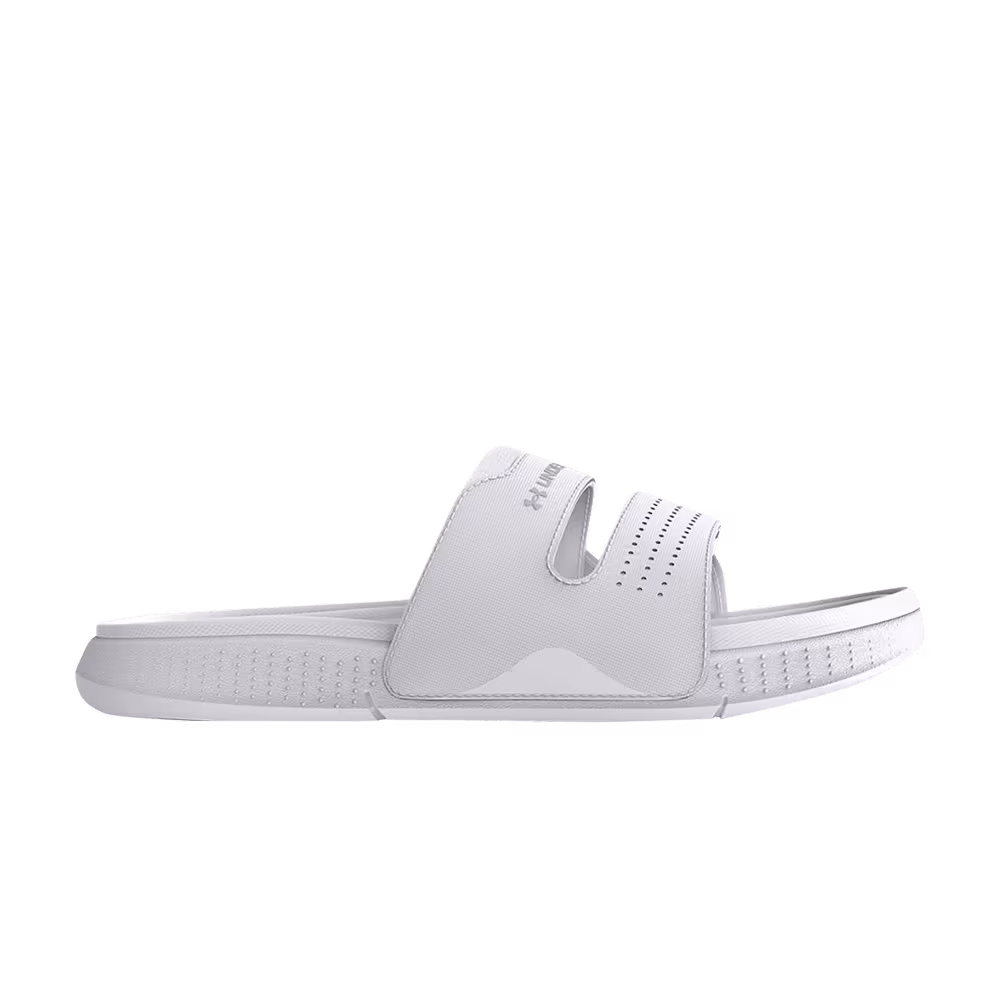 Under Armour Women's Ansa Studio Slide White Halo Grey