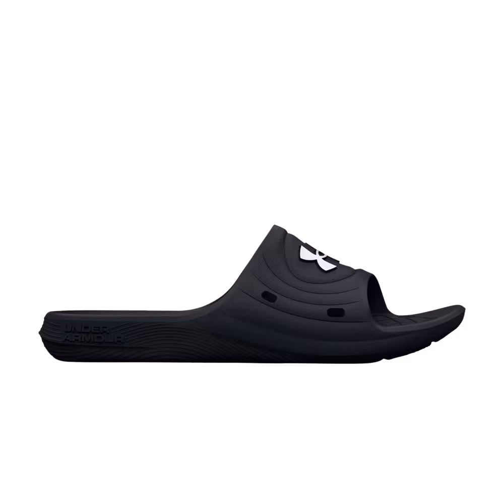 Under Armour Women's Locker 4 Slide Black White