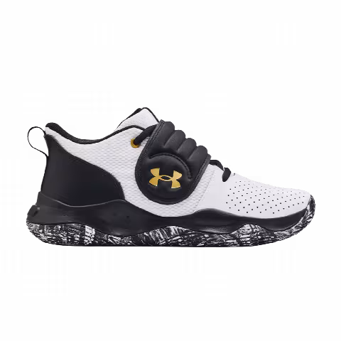 Under Armour Zone BB GS 'White Black Gold'