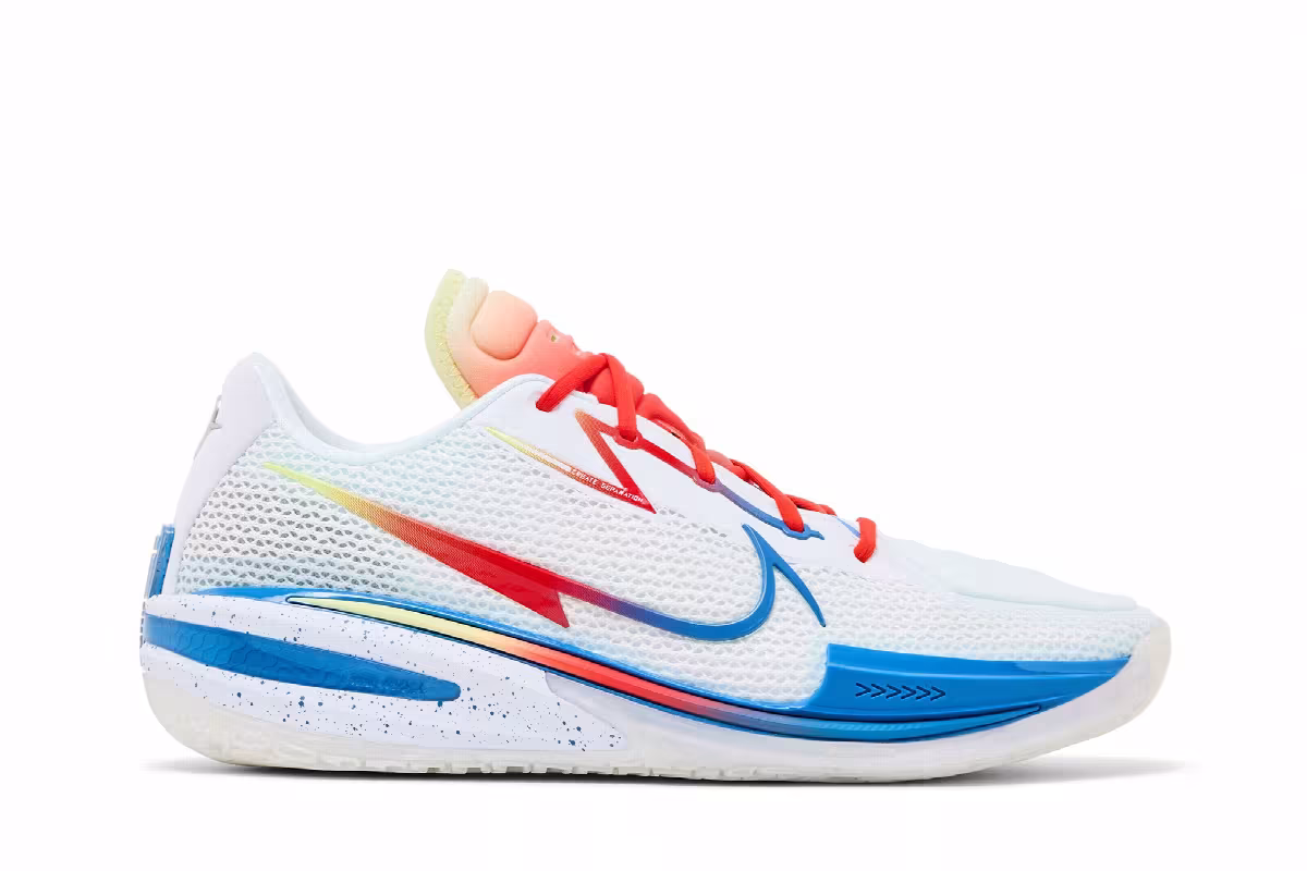 Dylan Harper x Nike GT Cut 1 Titan White Star Blue Chile, view 2