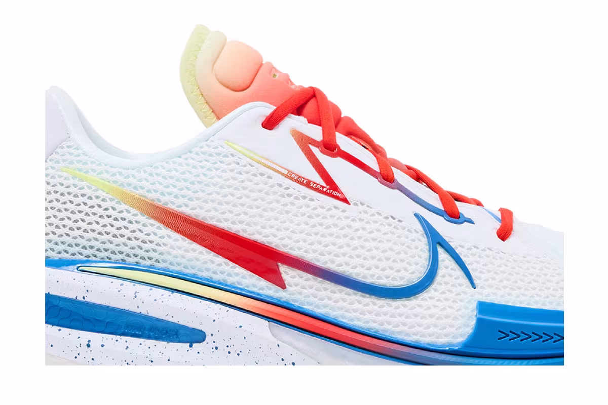 Dylan Harper x Nike GT Cut 1 Titan White Star Blue Chile, view 3