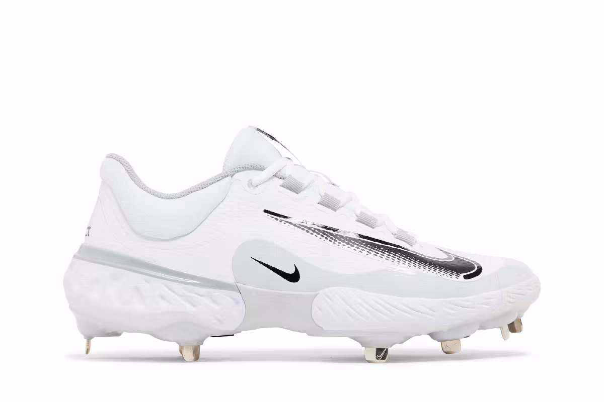 Nike Alpha Huarache Elite 4 Low White Black Wolf Grey, view 2