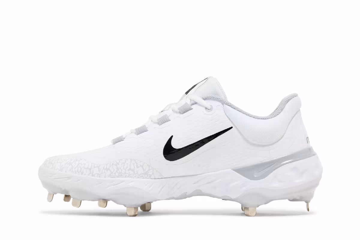 Nike Alpha Huarache Elite 4 Low White Black Wolf Grey, view 4