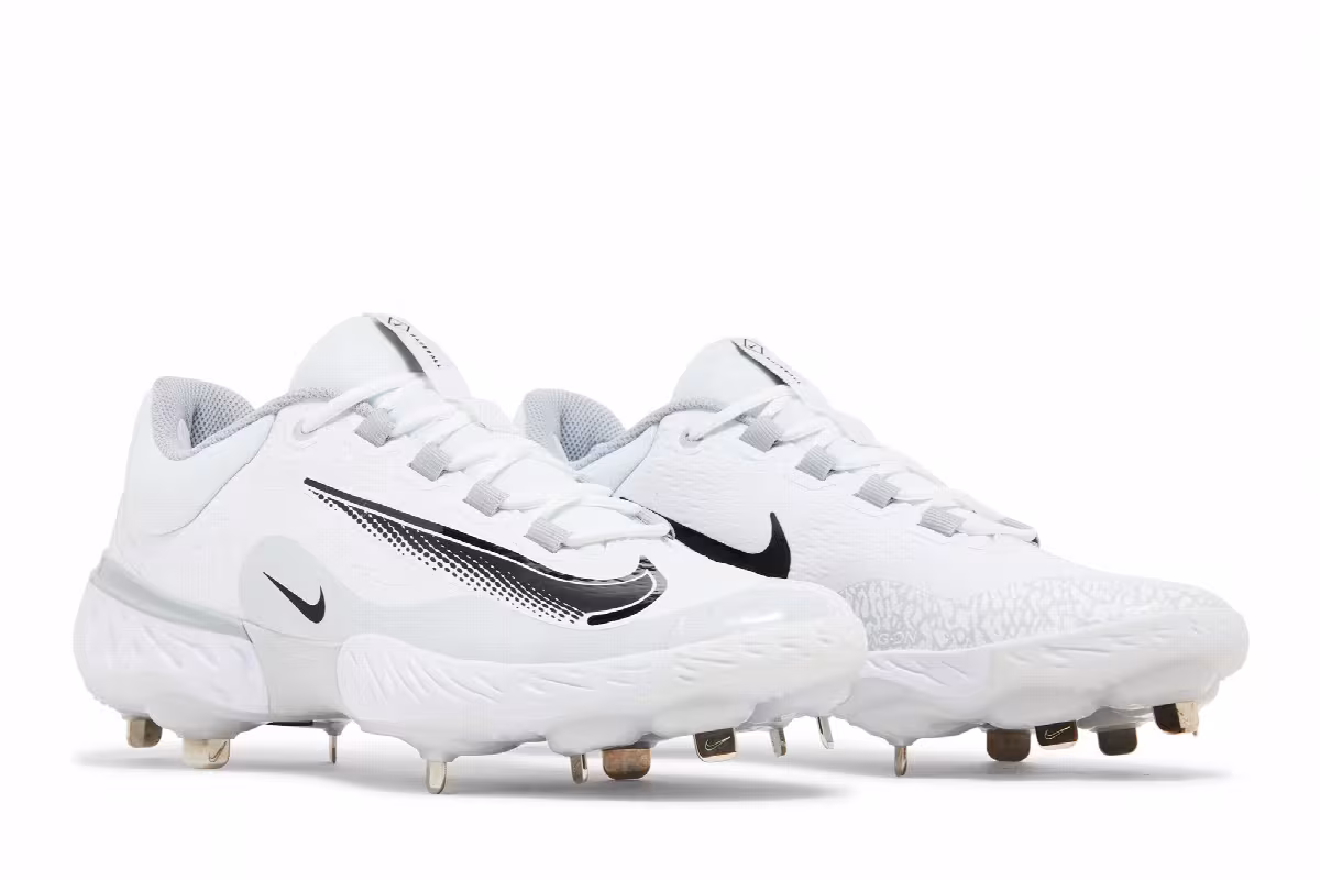 Nike Alpha Huarache Elite 4 Low White Black Wolf Grey, view 9