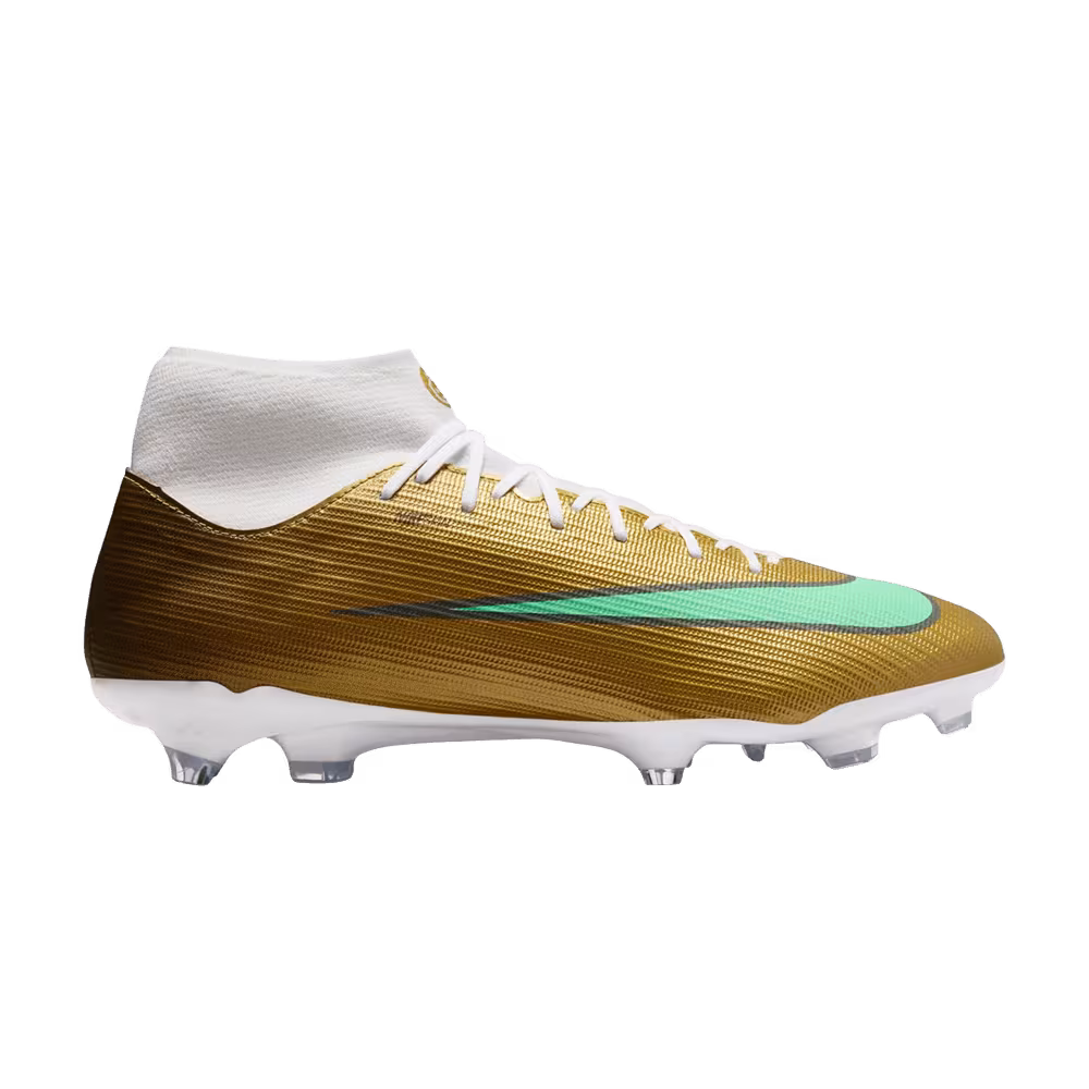 Kylian Mbappé x Nike Mercurial Superfly 11 Academy KM FG MG Metallic Gold Clear Jade