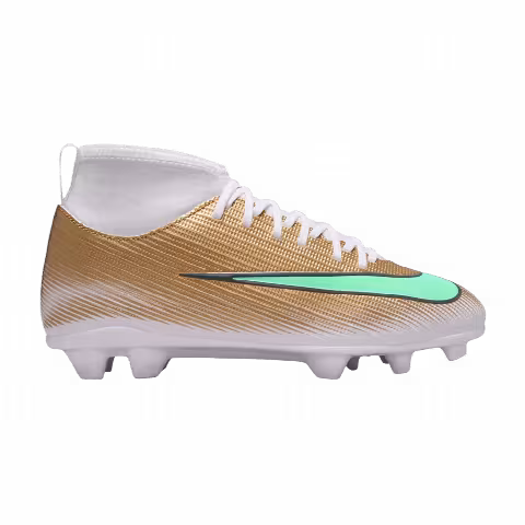 Kylian Mbappé x Nike Mercurial Superfly 11 Club FG MG GS 'Metallic Gold Green Glow'