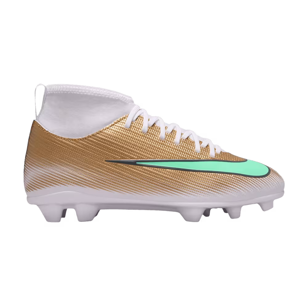 Kylian Mbappé x Nike Mercurial Superfly 11 Club FG MG GS Metallic Gold Green Glow