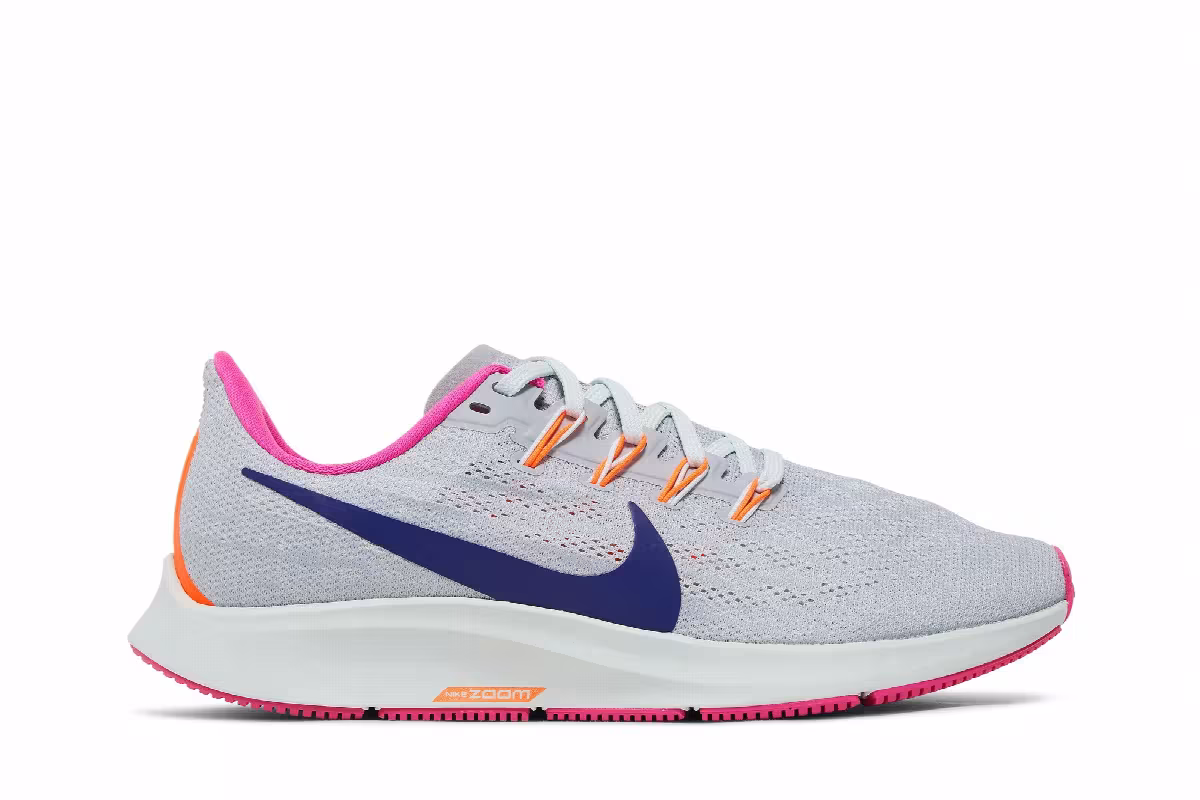 Nike Women's Air Zoom Pegasus 36 Wolf Grey Regency Purple, view 2