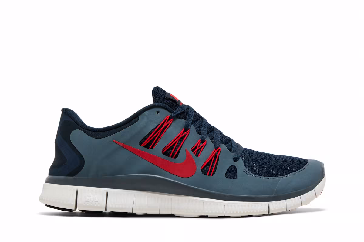 Nike Free 5.0+ Armory Navy Challenge Red, view 2