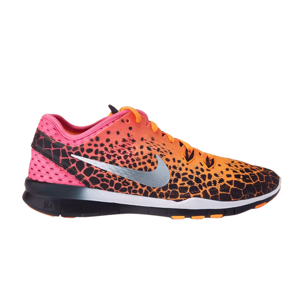 Nike Women's Free 5.0 TR Fit 5 Print Leopard Bright Citrus