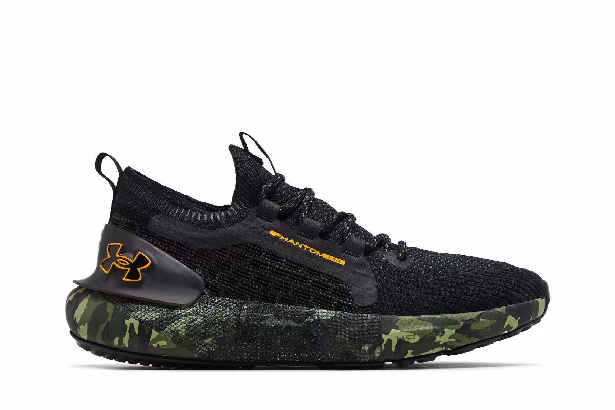 Under Armour HOVR Phantom 3 SE Printed Black Marine Green Camo, view 2