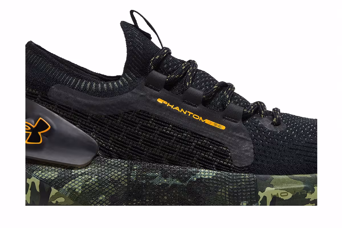 Under Armour HOVR Phantom 3 SE Printed Black Marine Green Camo, view 3