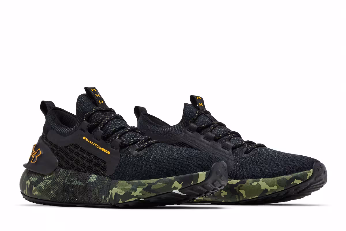 Under Armour HOVR Phantom 3 SE Printed Black Marine Green Camo, view 9