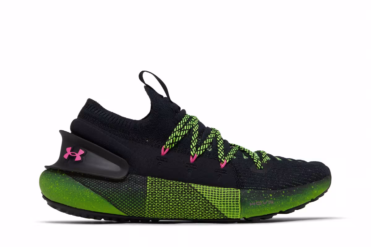 Under Armour HOVR Phantom 3 Amp Black Lime Surge, view 2