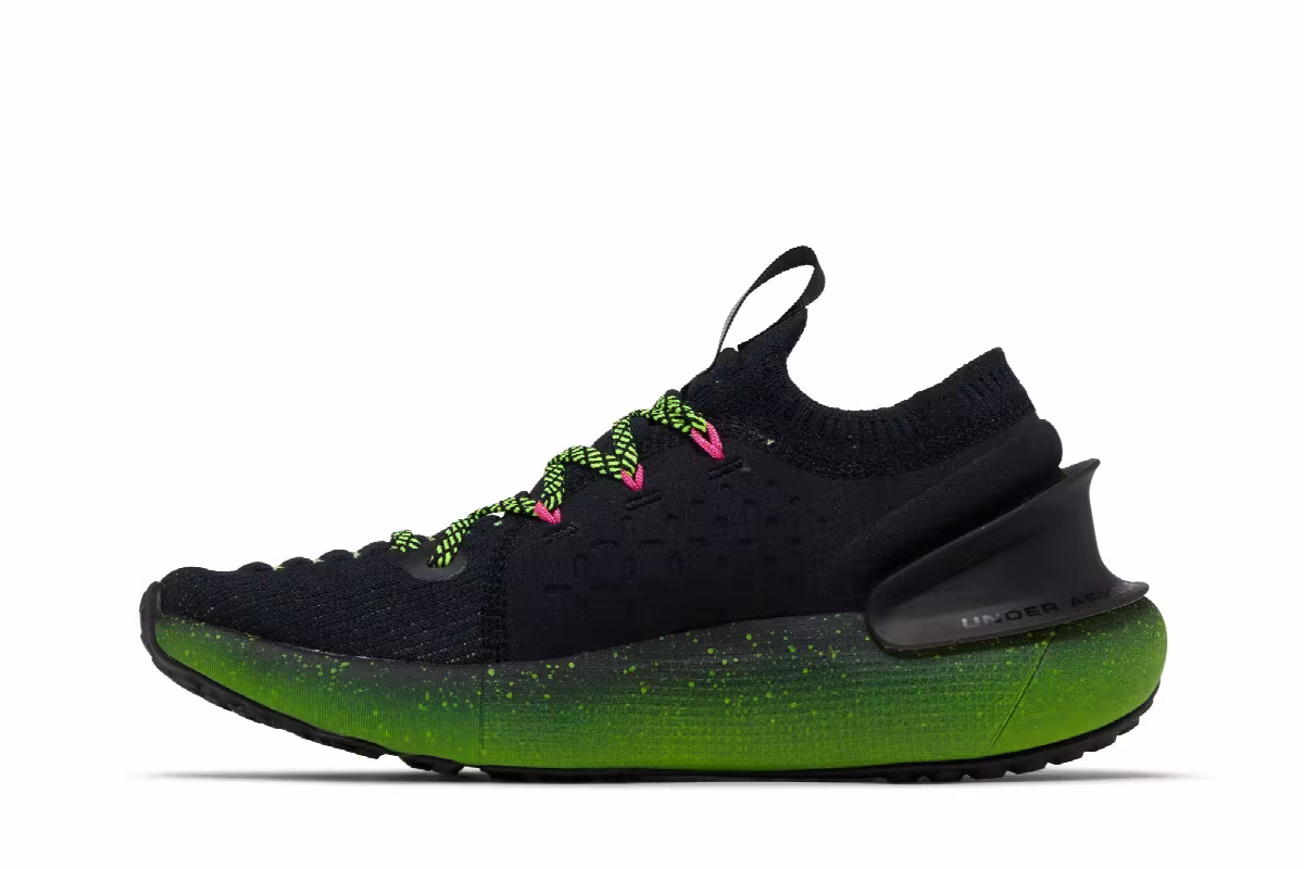 Under Armour HOVR Phantom 3 Amp Black Lime Surge, view 4