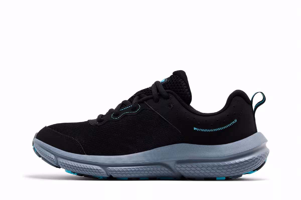 Under Armour Charged Assert 10 Black Blue Surf, view 4