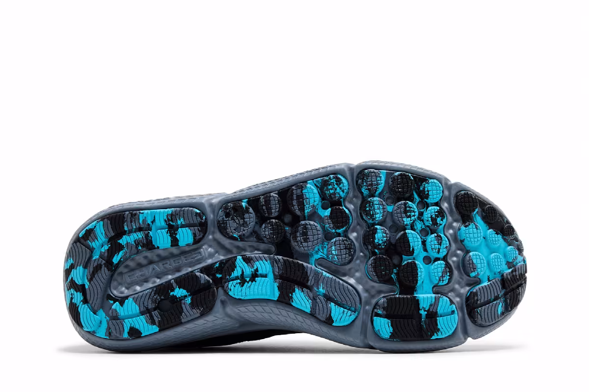 Under Armour Charged Assert 10 Black Blue Surf, view 5