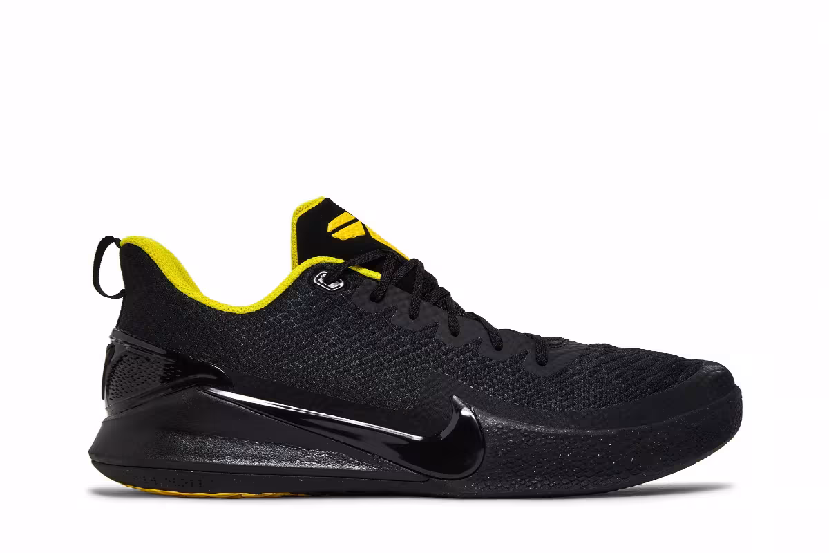 Nike Mamba Focus Black Optimum Yellow, view 2