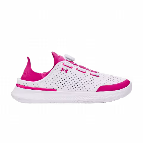Under Armour SlipSpeed Leather GS 'White Rebel Pink'