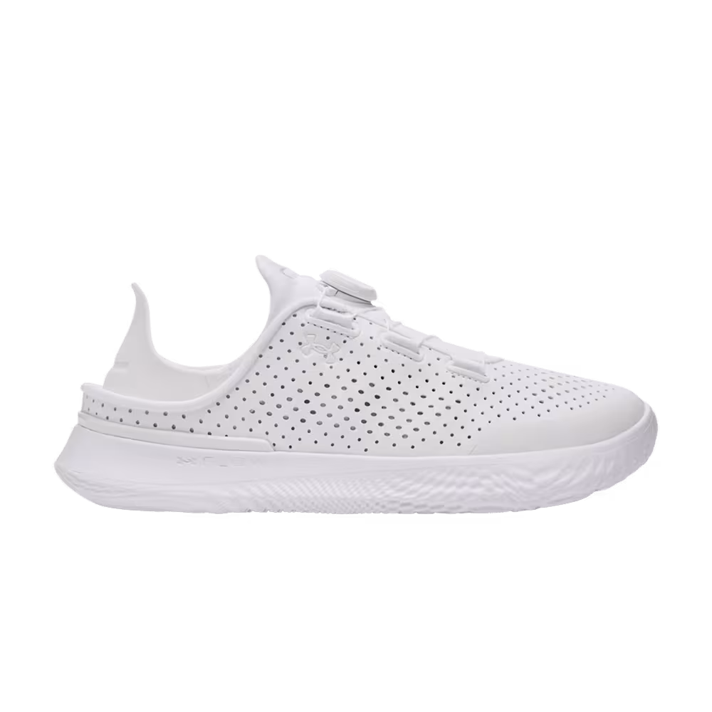Under Armour SlipSpeed Leather GS Triple White