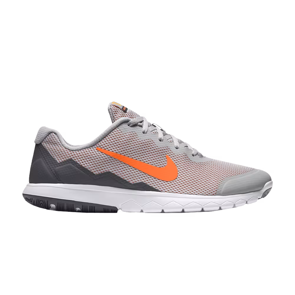 Nike Flex Experience Run 4 4E Wide Grey Total Orange