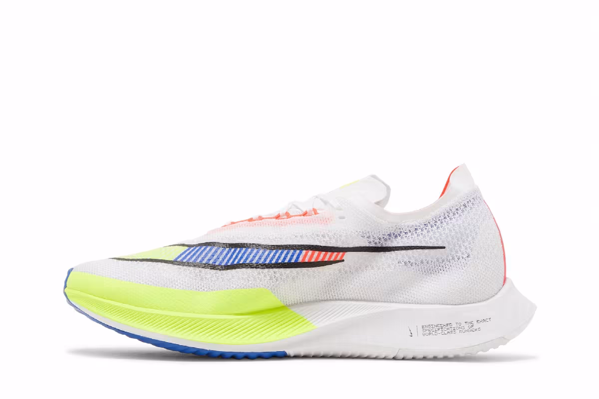 Nike ZoomX Streakfly Premium White Racer Blue Volt, view 4