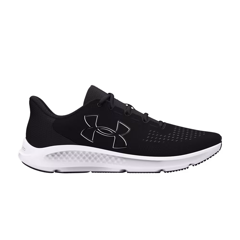 Under Armour Women's Charged Pursuit 3 Big Logo - Black White