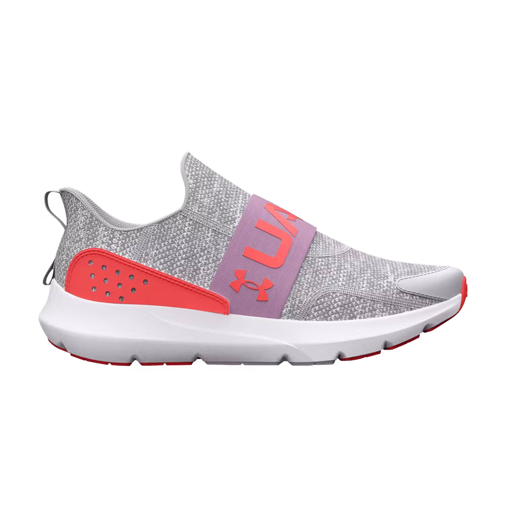 Under Armour Surge 3 Slip GS Halo Grey Fresh Orchid