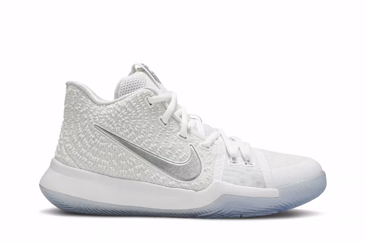 Nike Kyrie 3 GS White Chrome, view 2
