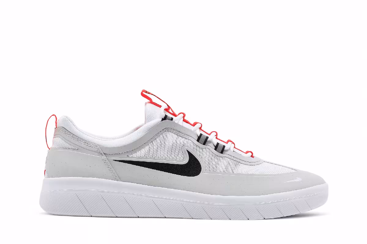 Nike Nyjah Free 2 SB Neutral Grey Bright Crimson, view 2