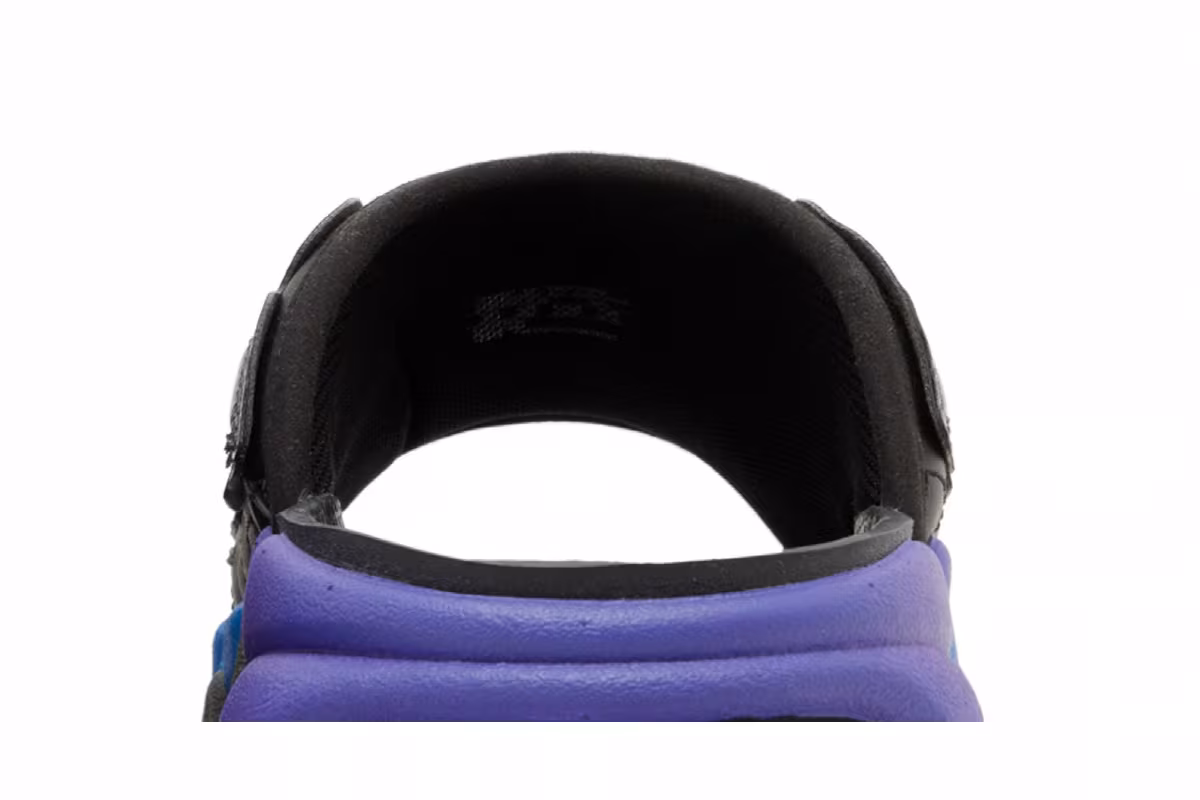 Nike Air More Uptempo Slide Black Blue Purple Gradient, view 8