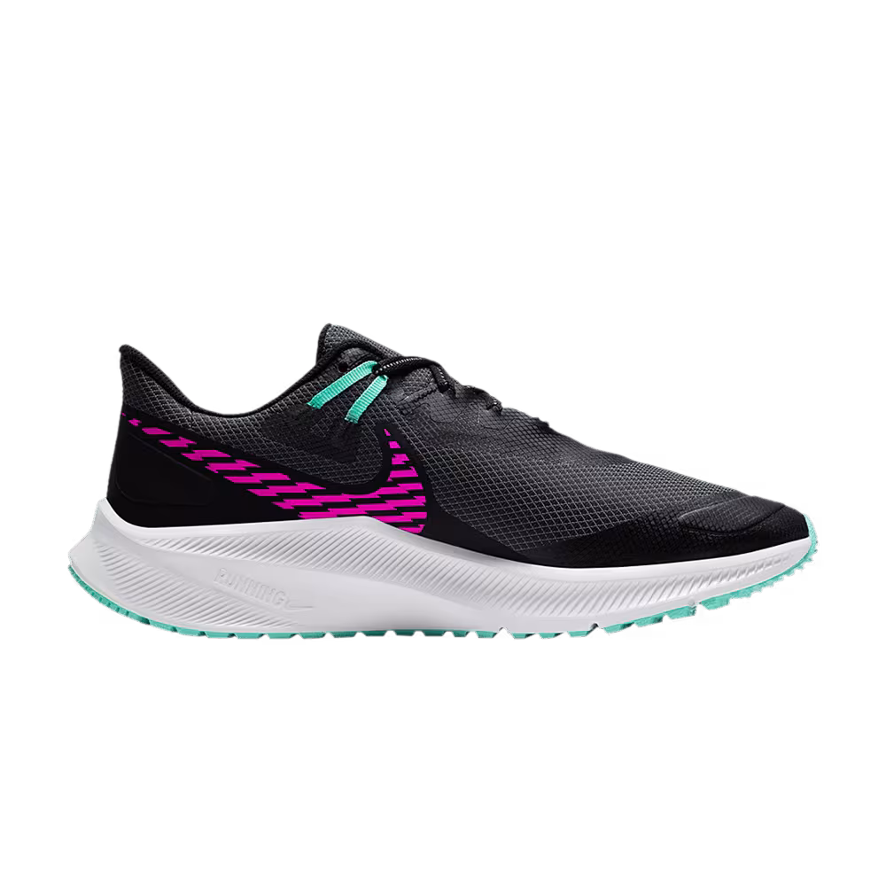 Nike Women's Quest 3 Shield Black Fire Pink Mist
