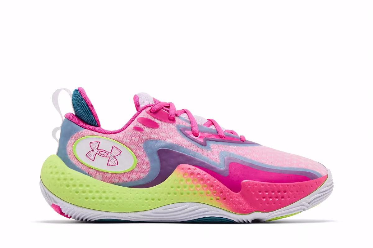 Under Armour Spawn 5 White Lime Pink, view 2