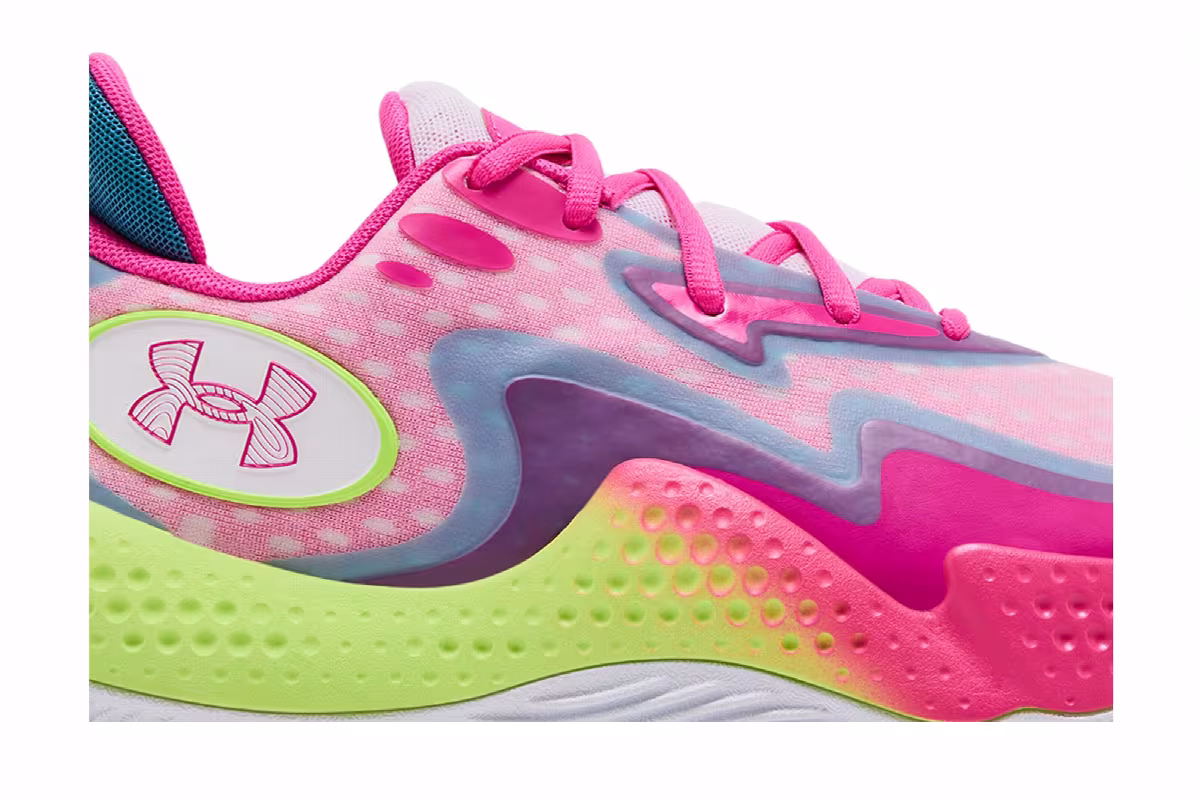 Under Armour Spawn 5 White Lime Pink, view 3