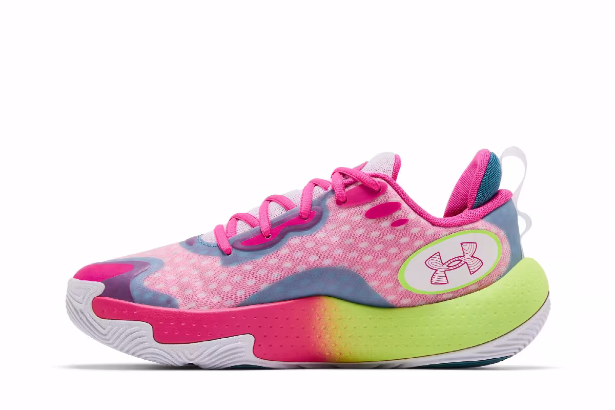 Under Armour Spawn 5 White Lime Pink, view 4