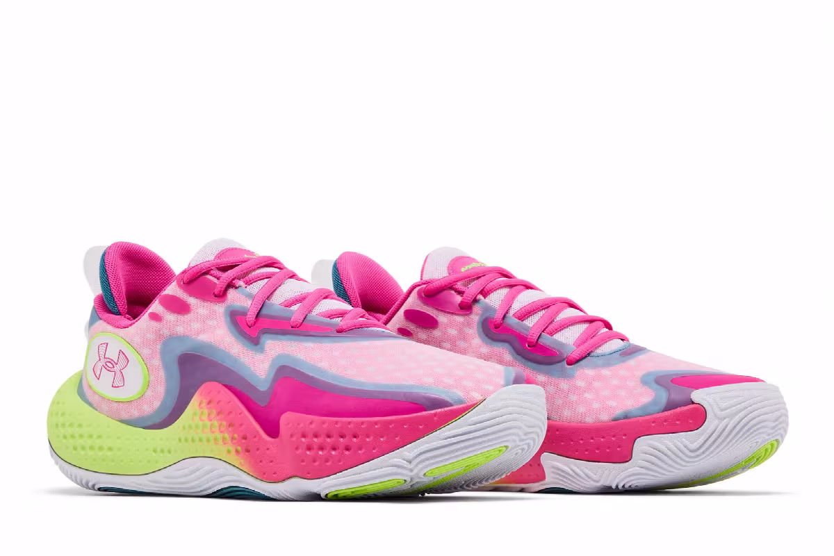 Under Armour Spawn 5 White Lime Pink, view 9