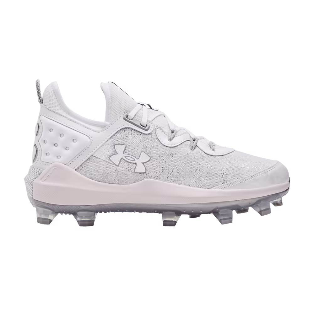 Under Armour Harper 8 Elite TPU White Baseball Grey