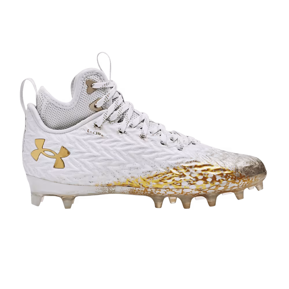 Under Armour Women's Spotlight Clone MC White Metallic Faded Gold